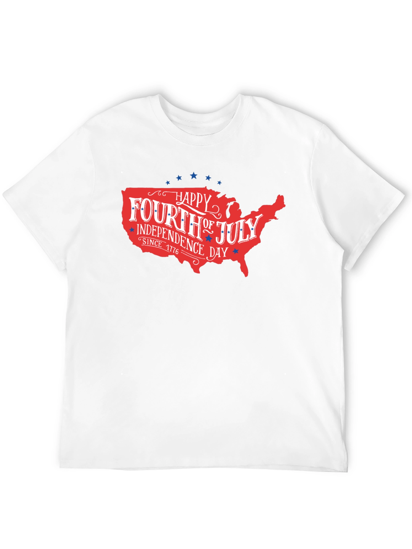 Patriotic Fourth of July USA Map T-Shirt