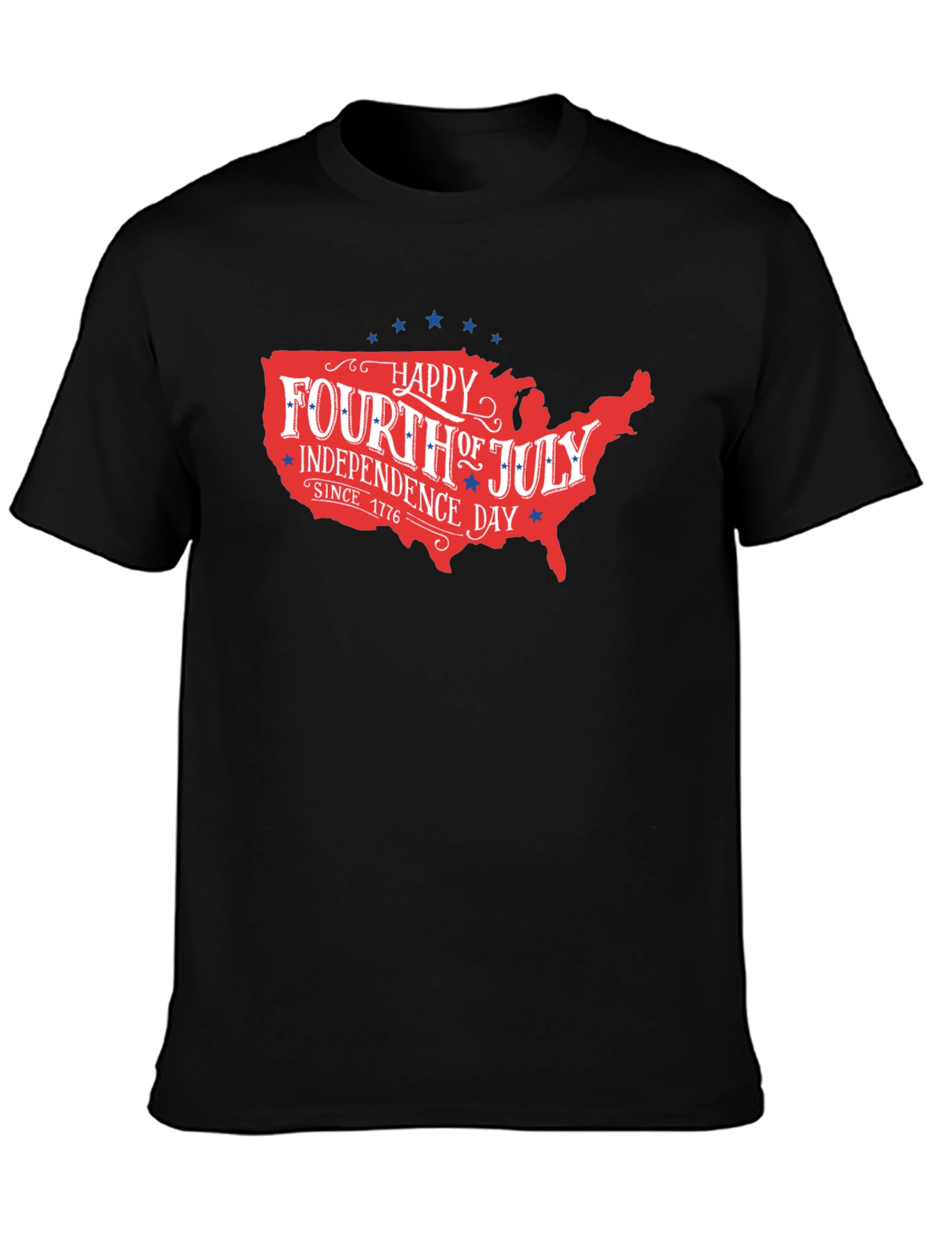Patriotic Fourth of July USA Map T-Shirt