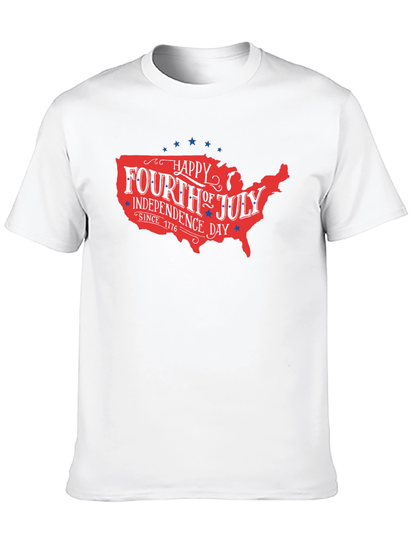 Patriotic Fourth of July USA Map T-Shirt