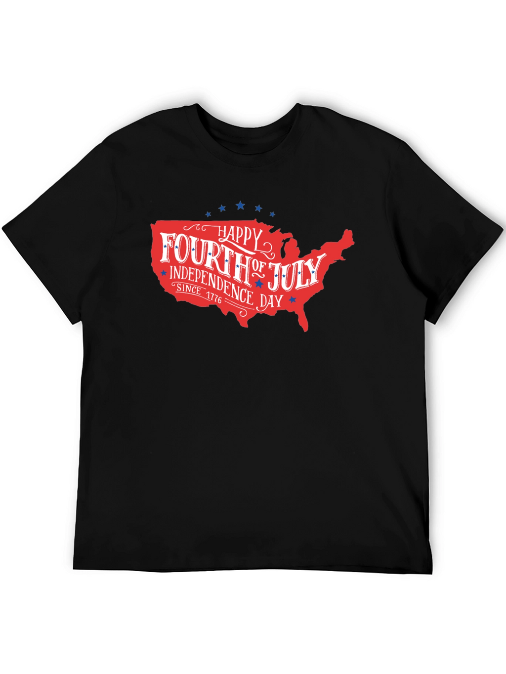 Patriotic Fourth of July USA Map T-Shirt