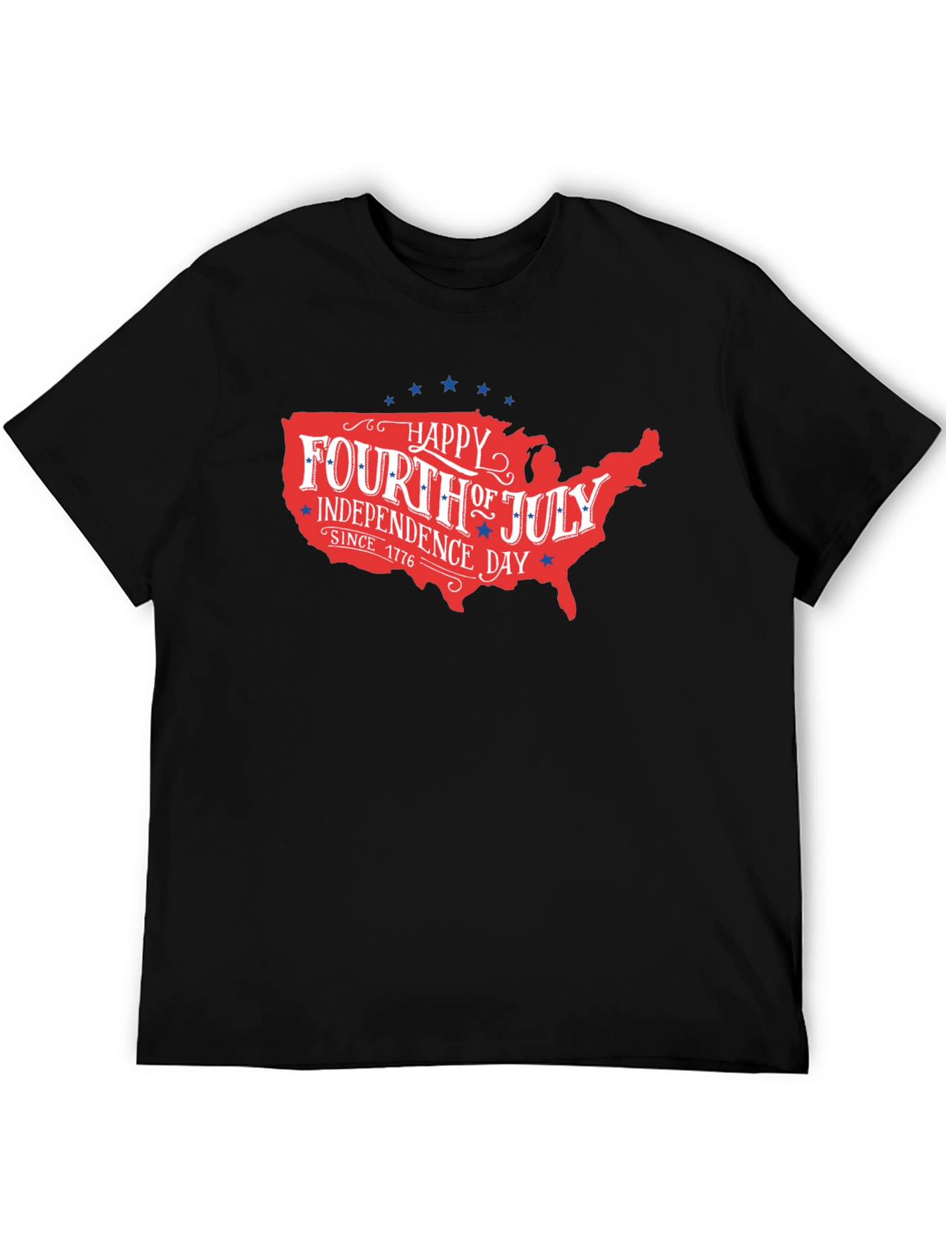 Patriotic Fourth of July USA Map T-Shirt