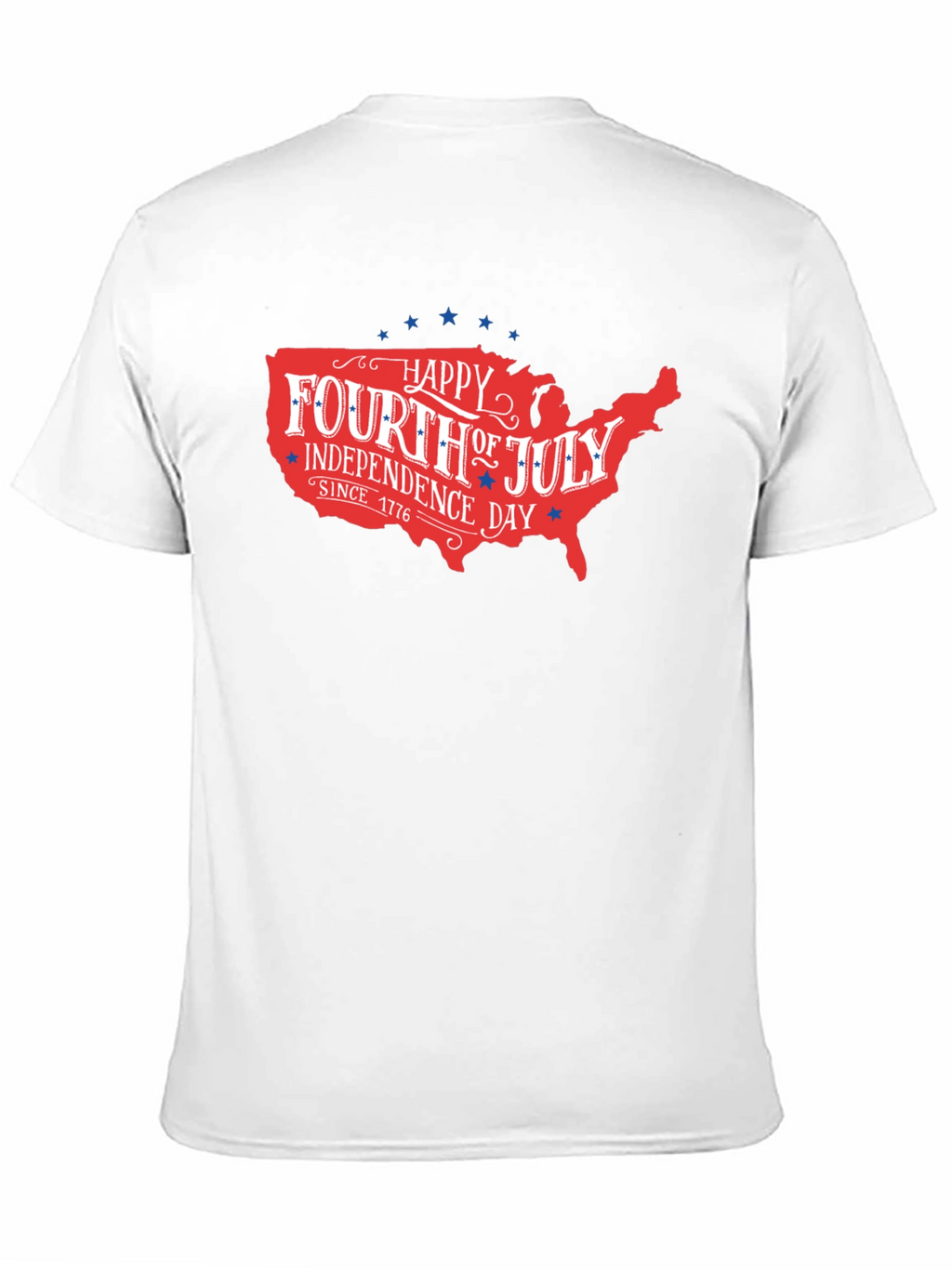Patriotic Fourth of July USA Map T-Shirt