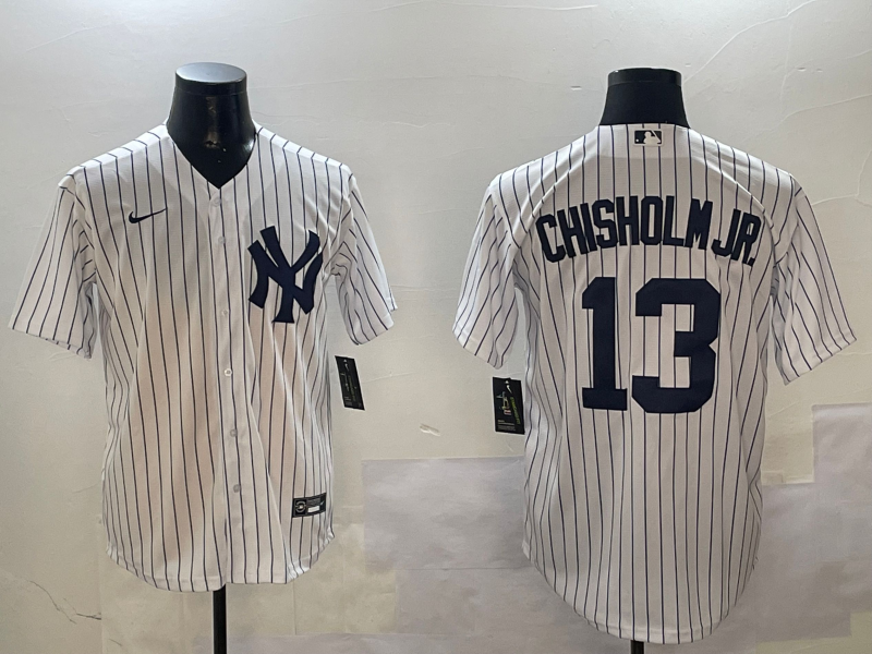 Men's New York Yankees Jazz Chisholm Jr. #13 White Home Limited Player Jerseys