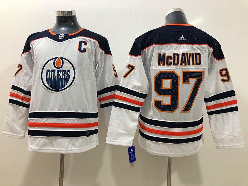 Men's Edmonton Oilers Connor McDavid #97 White Breakaway Player Jerseys