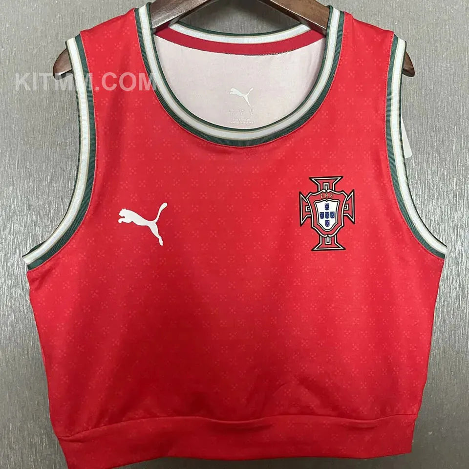 2025/26 Portugal Home Women Yoga Vest Jersey 女 Front