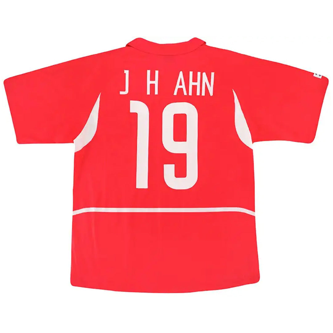 J H AHN #19 Retro South Korea Home Jersey 2002 Front