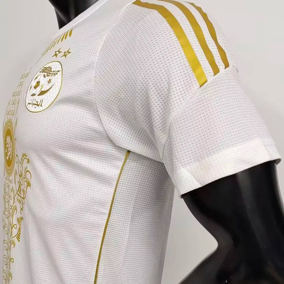2025 Algeria Special Edition White Player Version Jersey A35 Detail 1