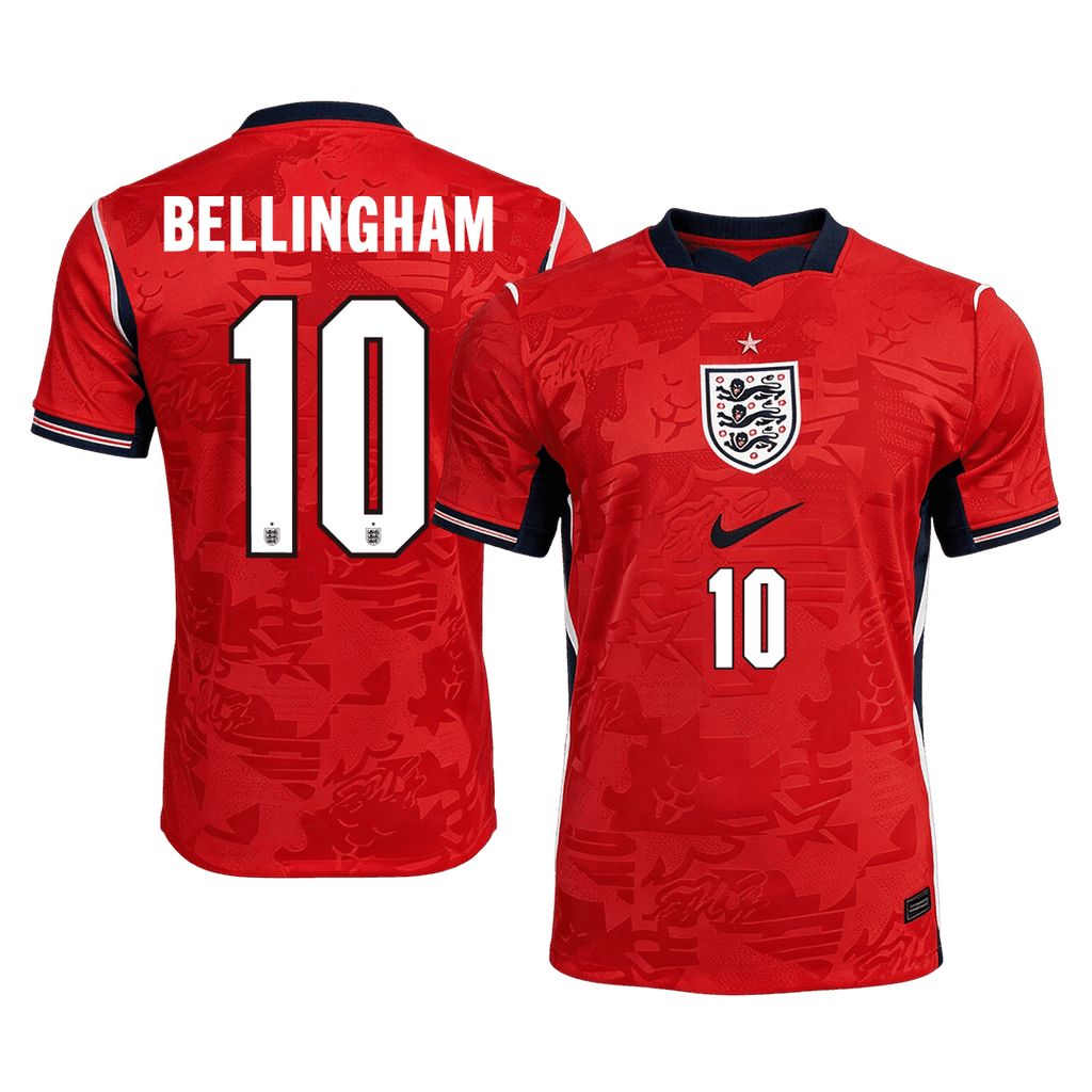 BELLINGHAM #10 England Away Soccer Jersey World Cup 2026 Red Front