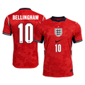 BELLINGHAM #10 England Away Soccer Jersey World Cup 2026 Red Front