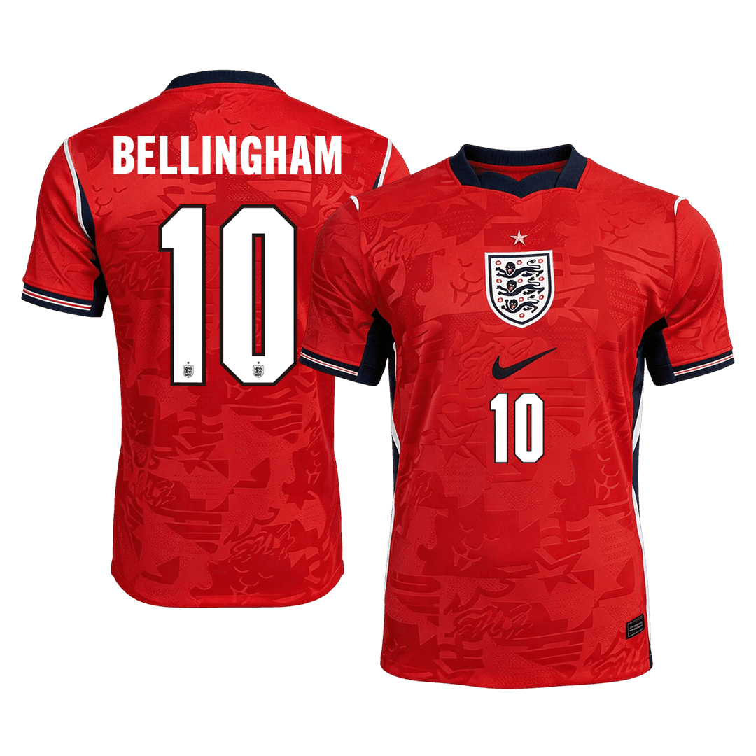 BELLINGHAM #10 England Away Soccer Jersey World Cup 2026 Red Front