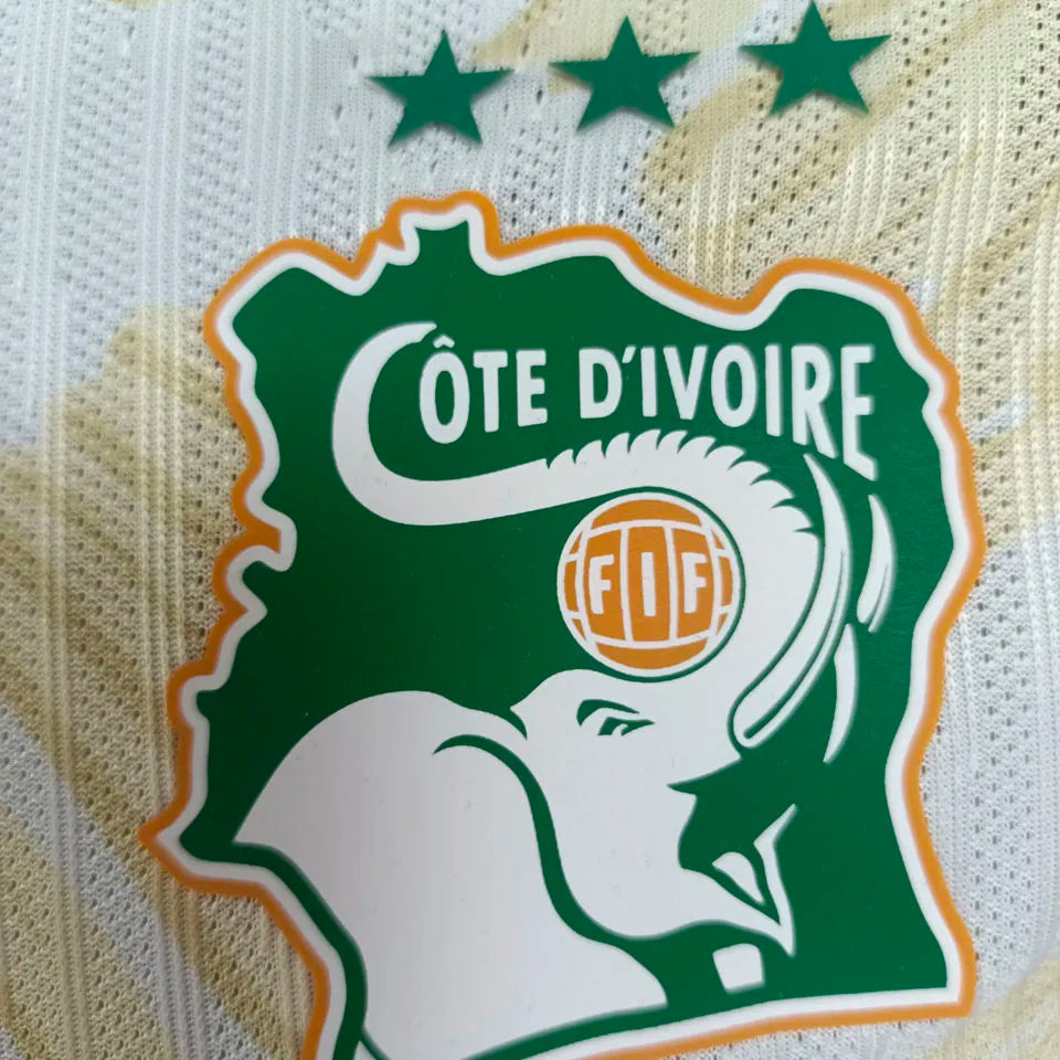 2025 Ivory Coast Away White Player Version Jersey Detail 2