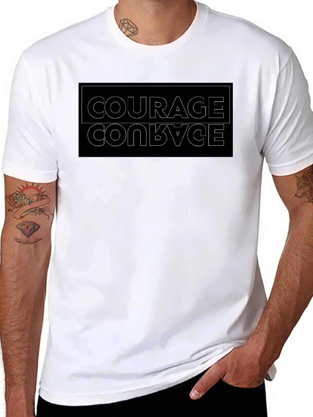 Courage and Conviction Graphic Tee - Black