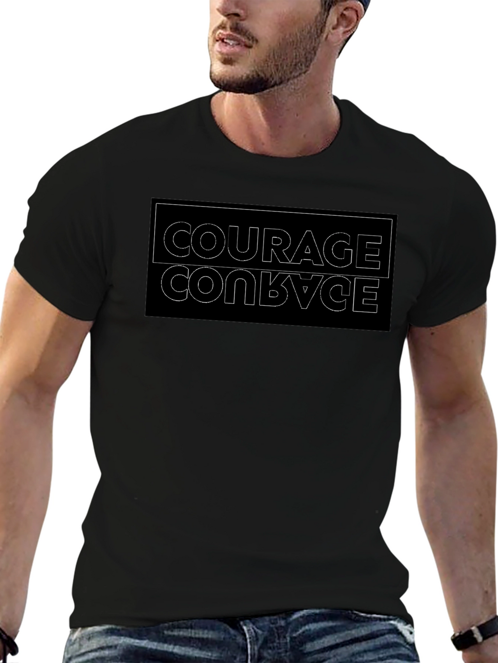 Courage and Conviction Graphic Tee - Black