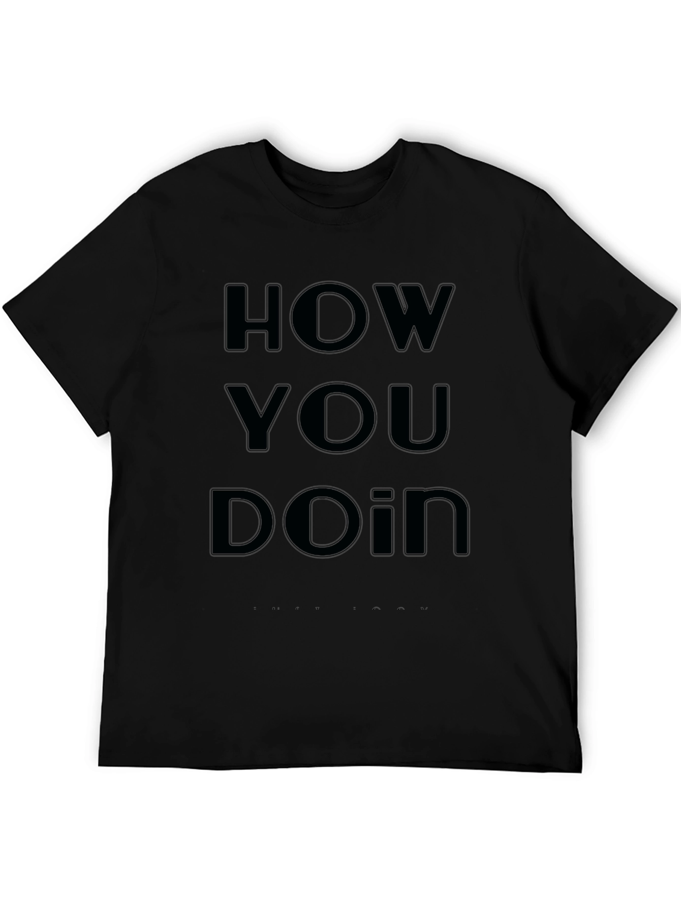 How You Doin? Black Graphic Tee