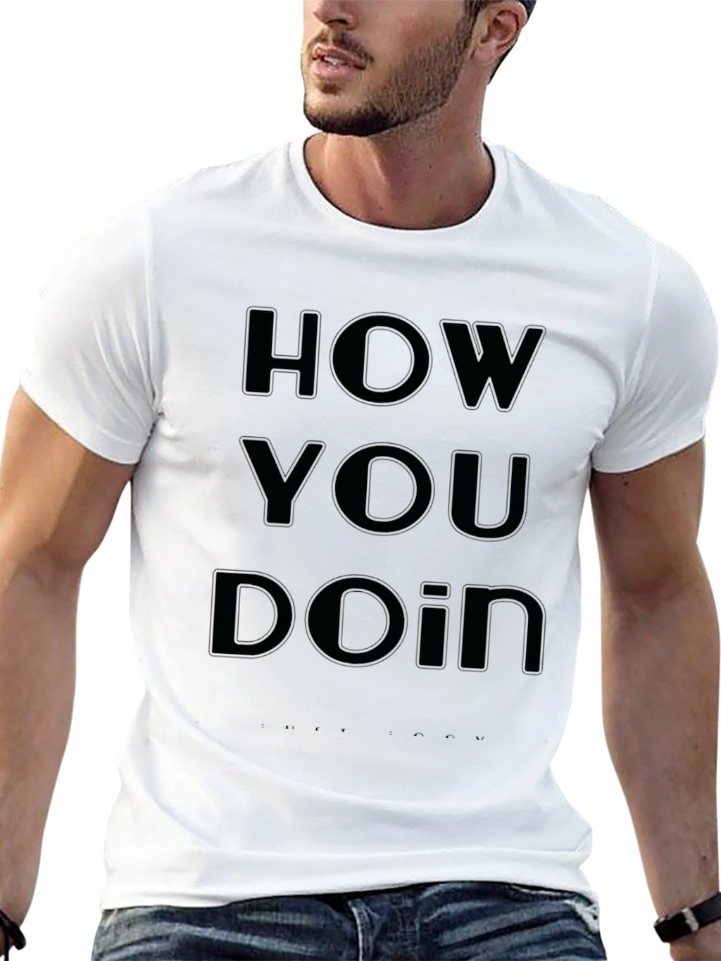 How You Doin? Black Graphic Tee