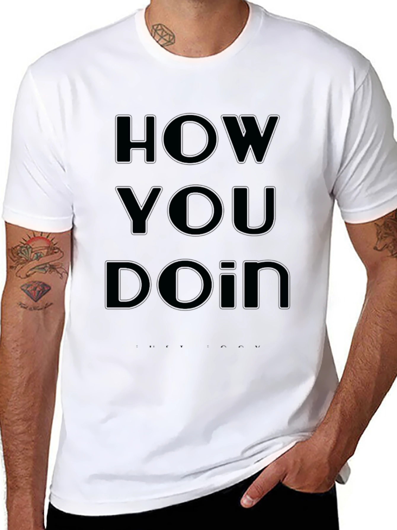 How You Doin? Black Graphic Tee