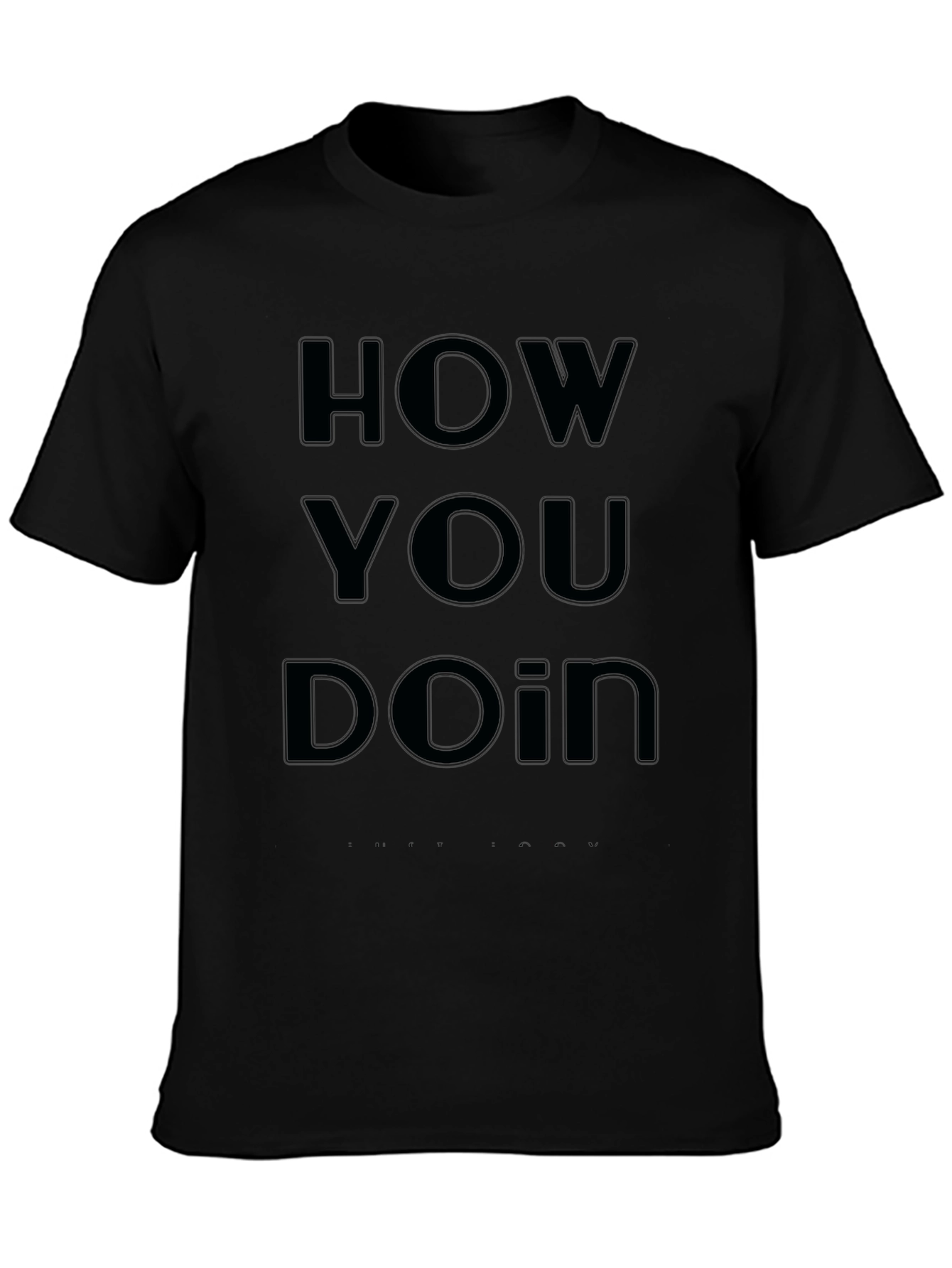How You Doin? Black Graphic Tee