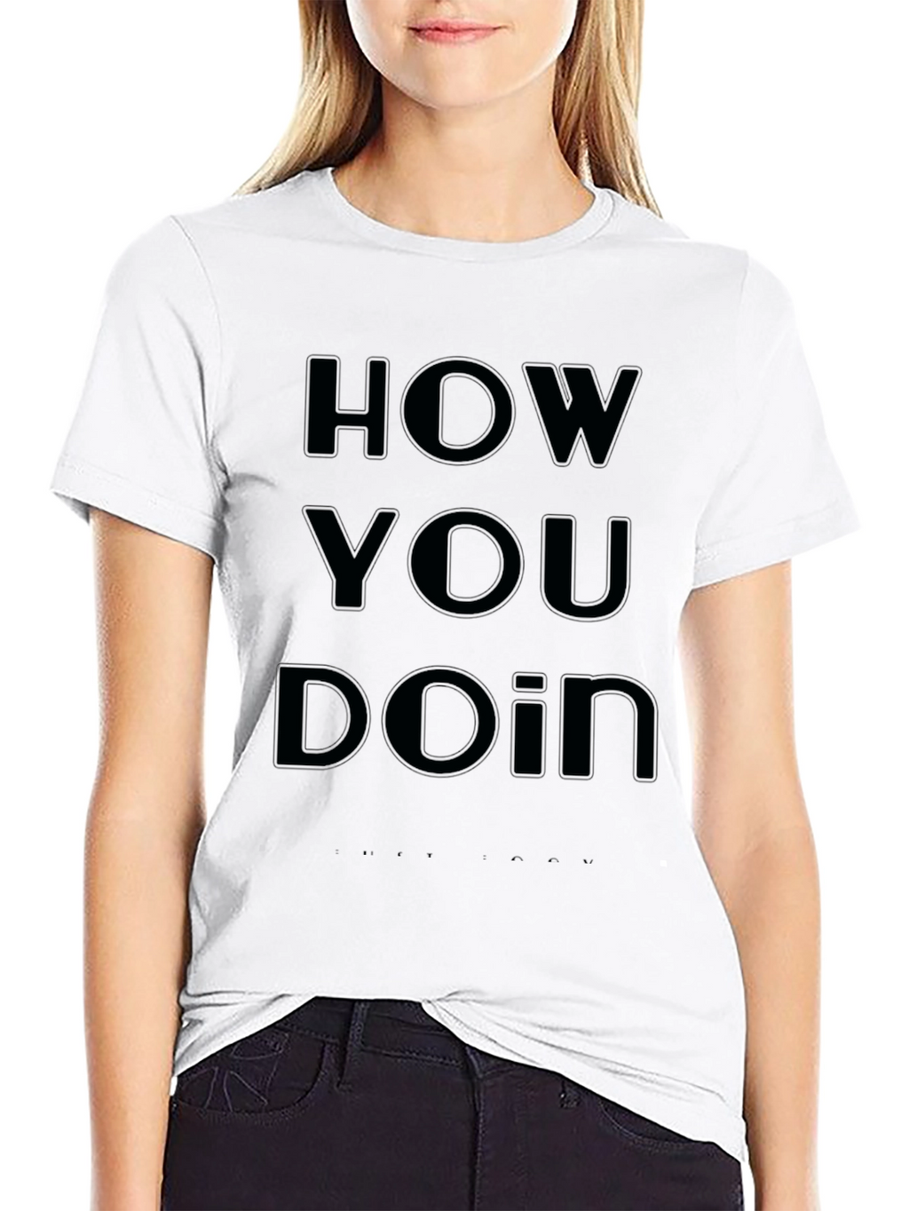 How You Doin? Black Graphic Tee