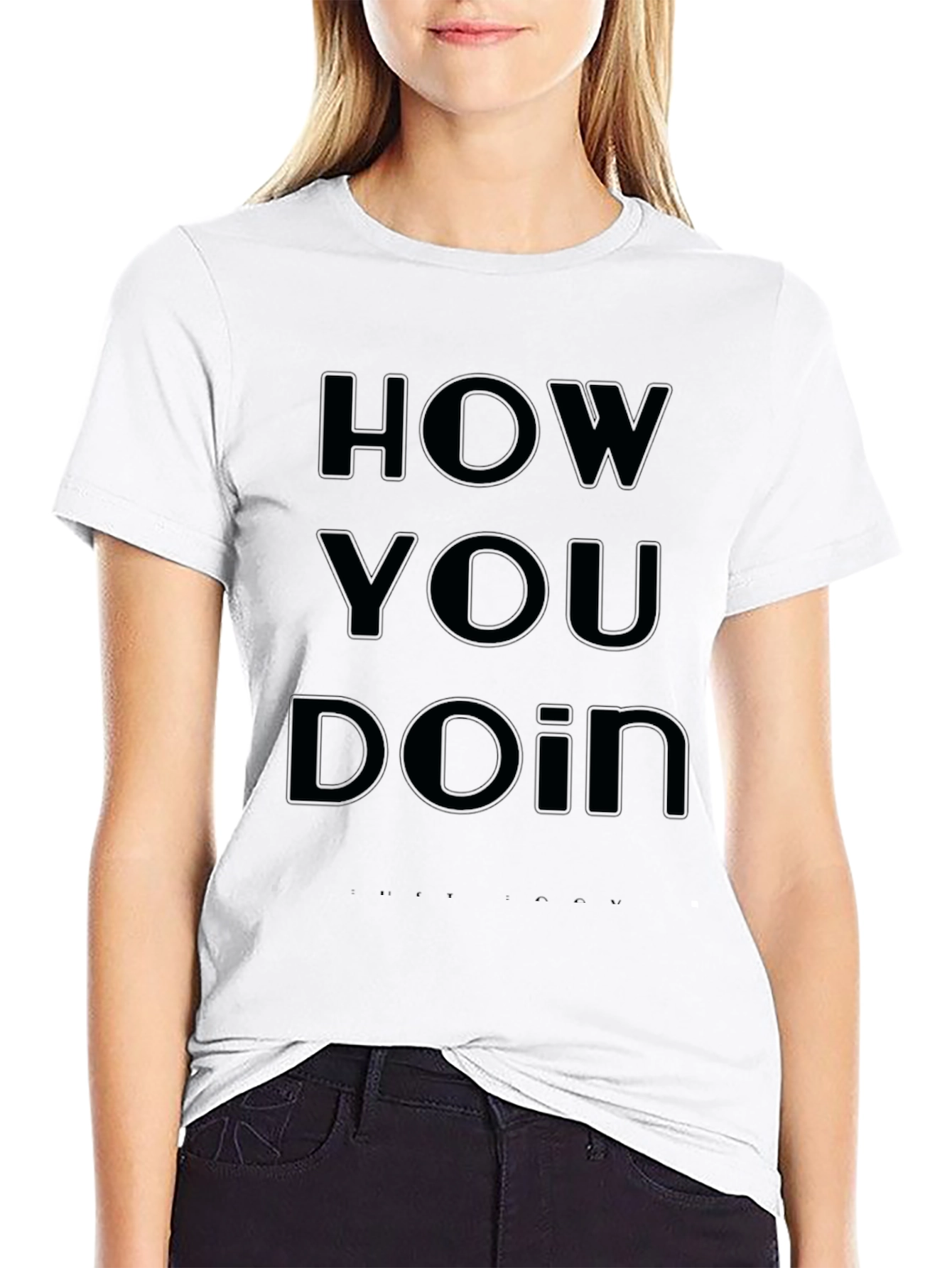 How You Doin? Black Graphic Tee
