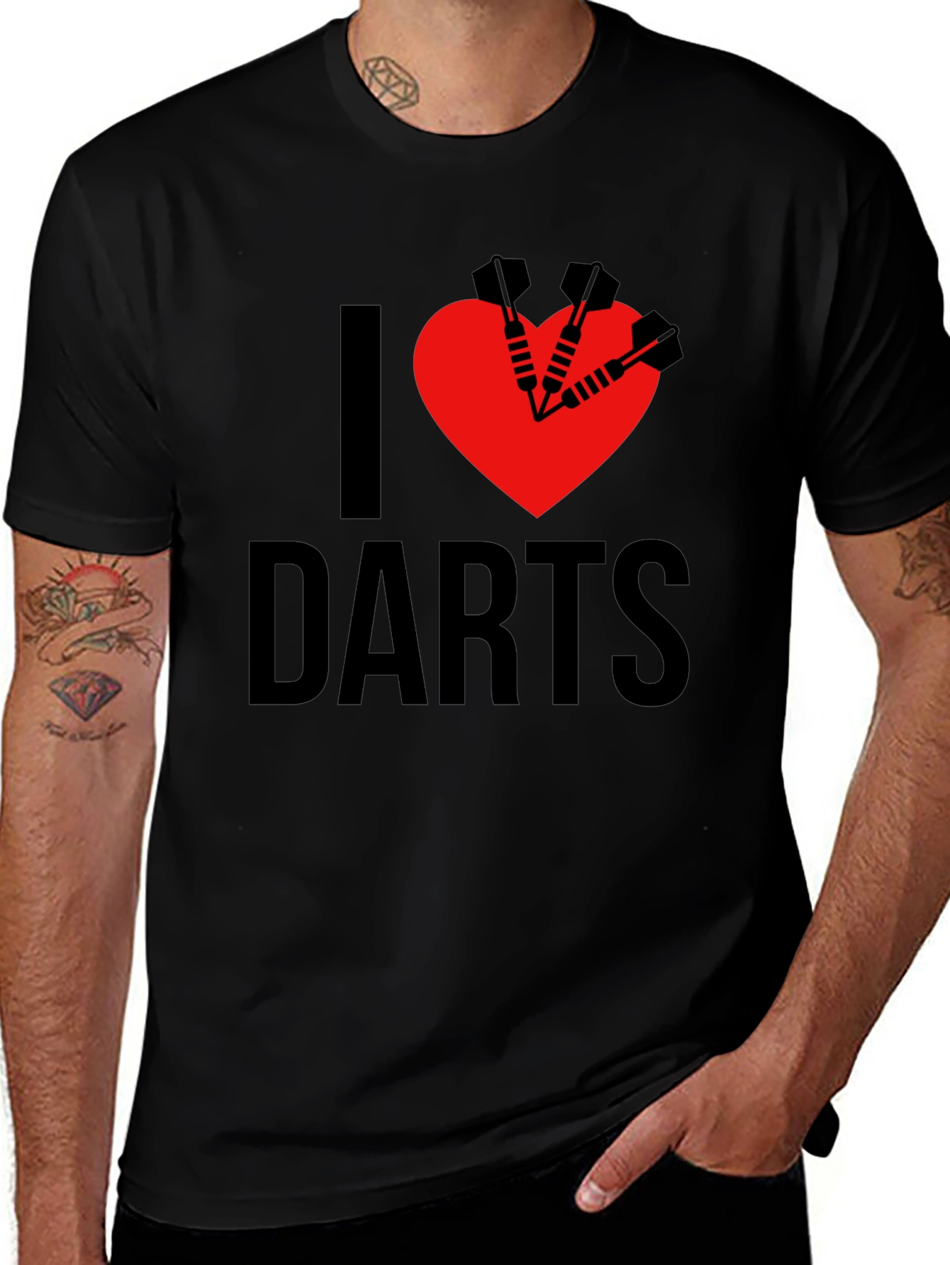 I Love Darts Graphic T-Shirt