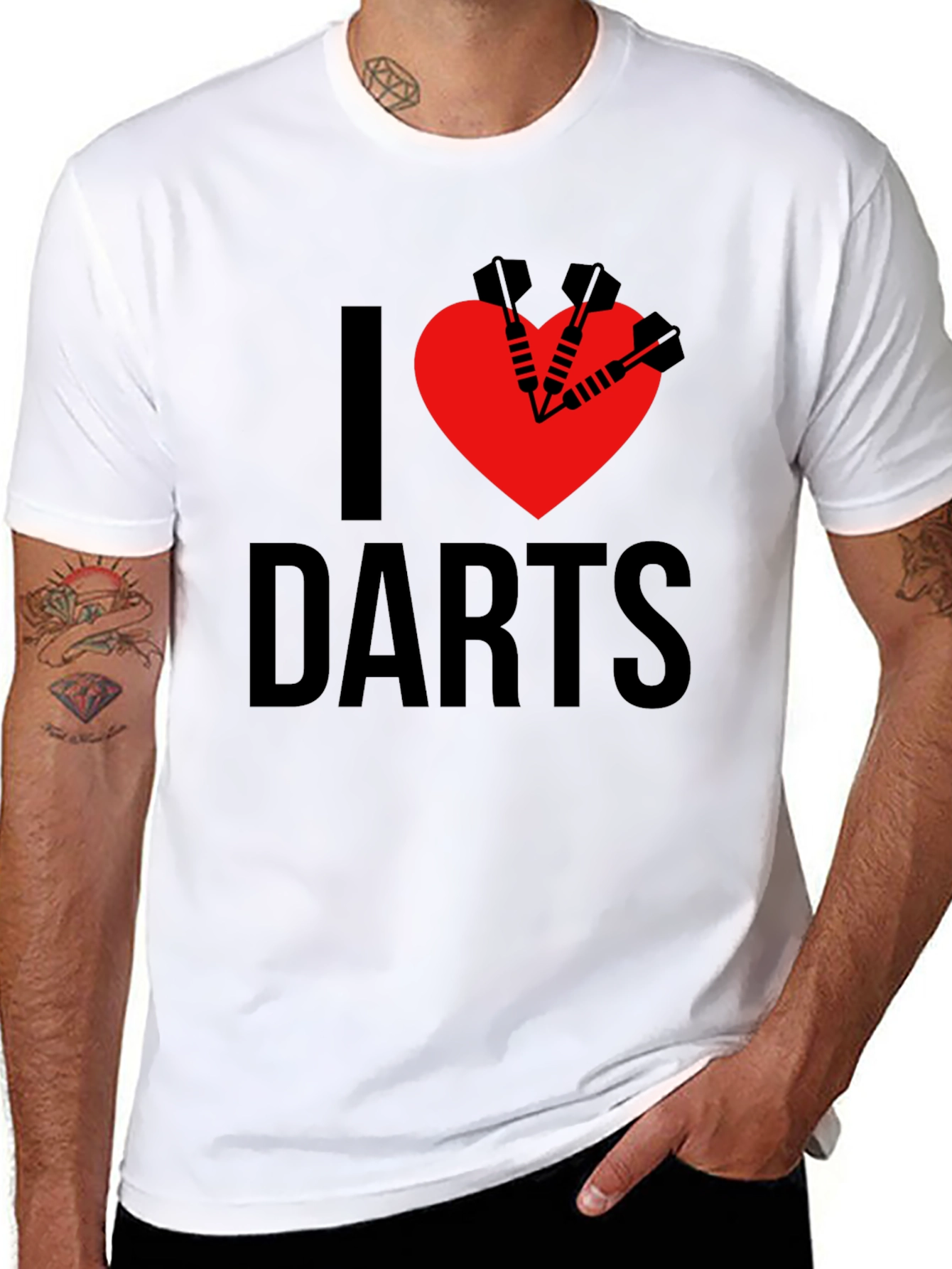 I Love Darts Graphic T-Shirt