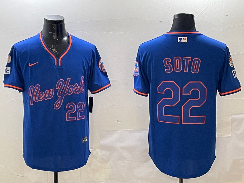 Men's New York Mets Juan Soto #22 Royal Replica Player Jerseys