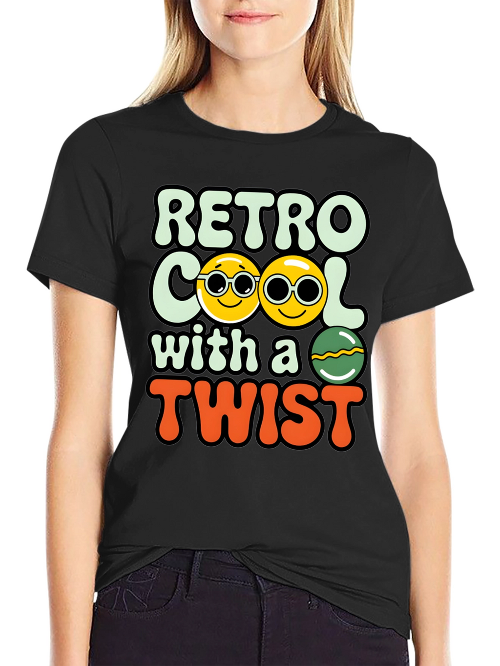 Retro Cool with a Twist Graphic Tee