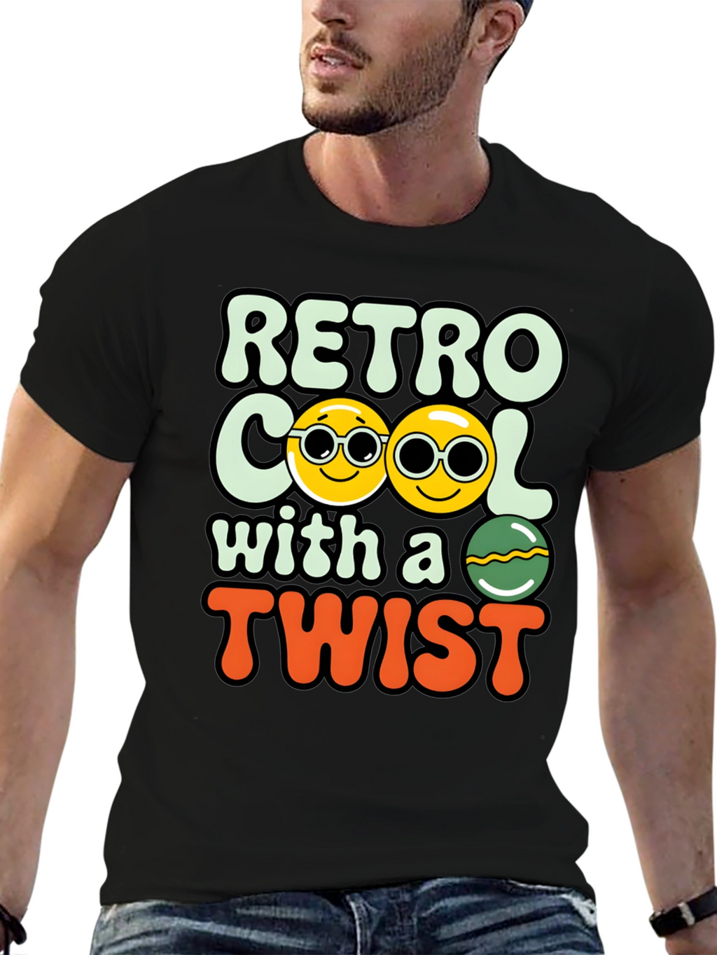 Retro Cool with a Twist Graphic Tee