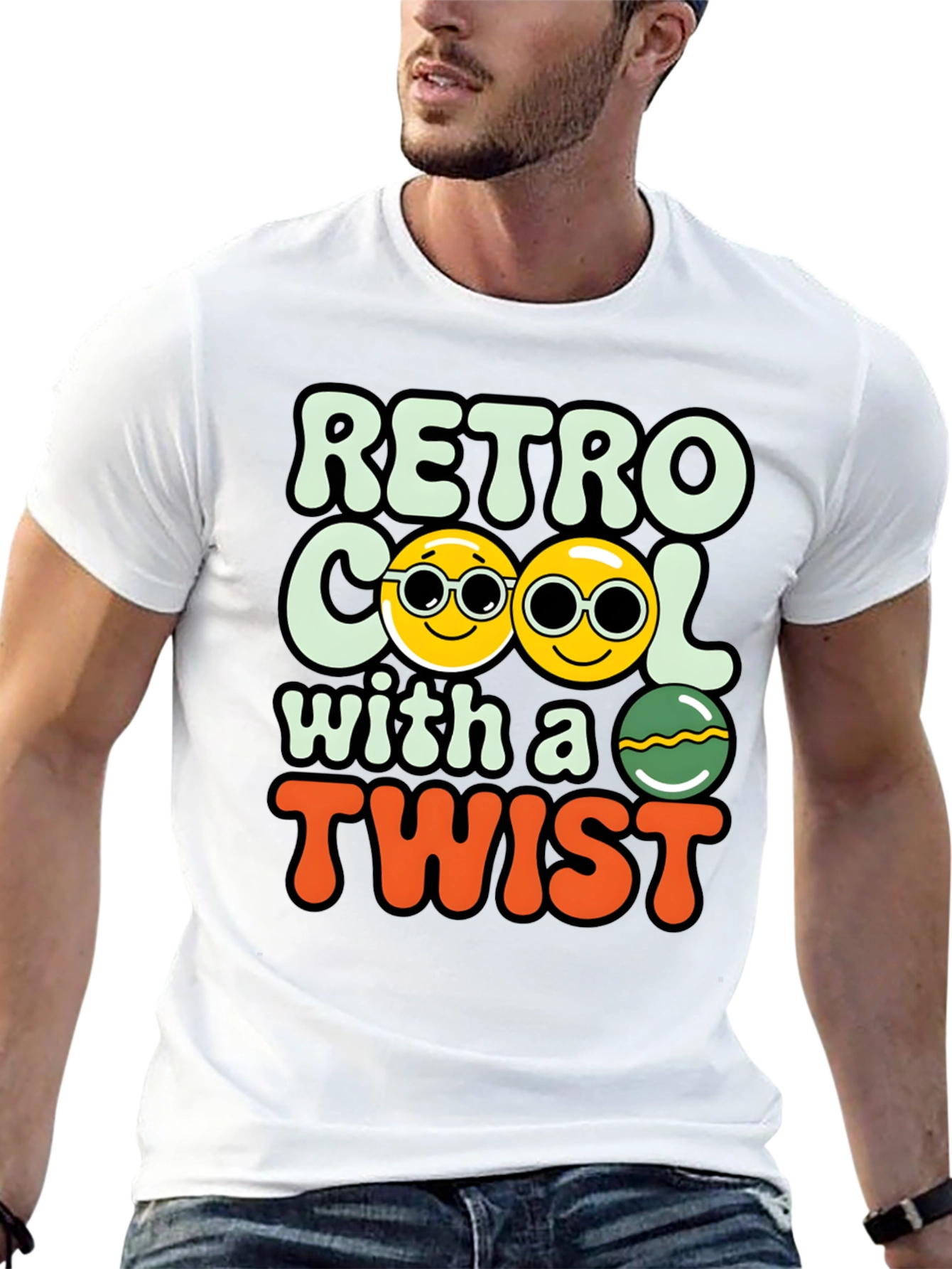 Retro Cool with a Twist Graphic Tee