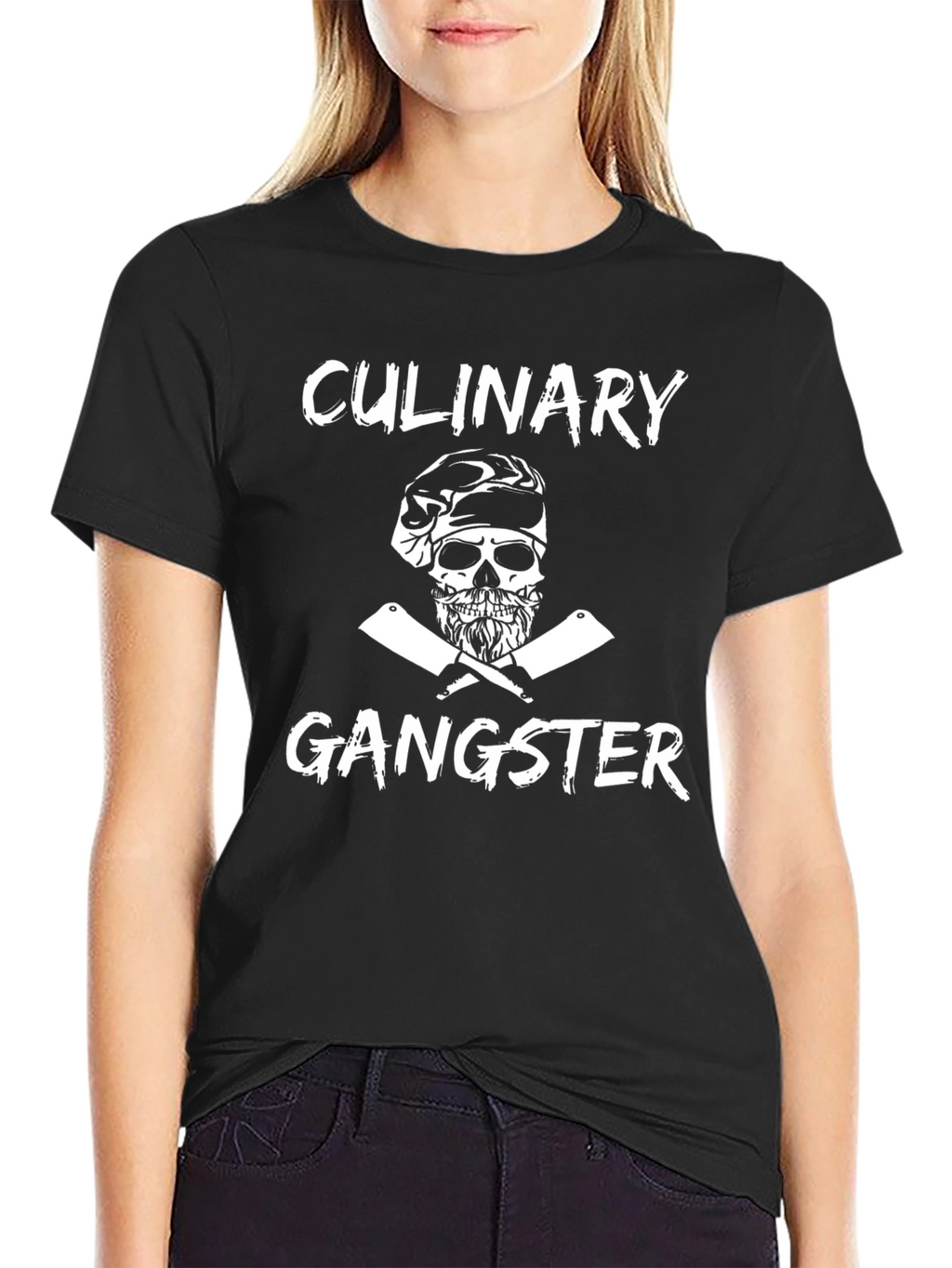Culinary Gangster Graphic T-Shirt Black Cotton Tee
