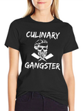 Culinary Gangster Graphic T-Shirt Black Cotton Tee