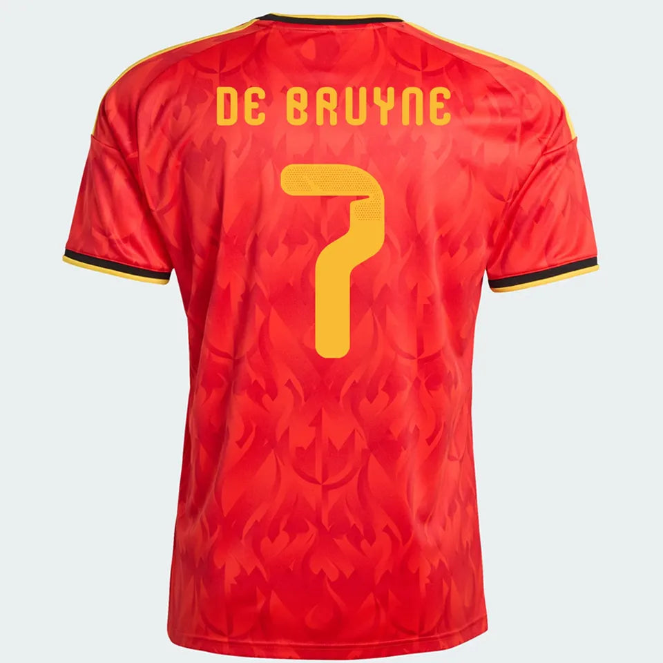 2026/27 Belgium 1:1 Quality Home Red Fans Soccer Jersey (Have Right Patch 有右臂章 白底黑字） Detail 2