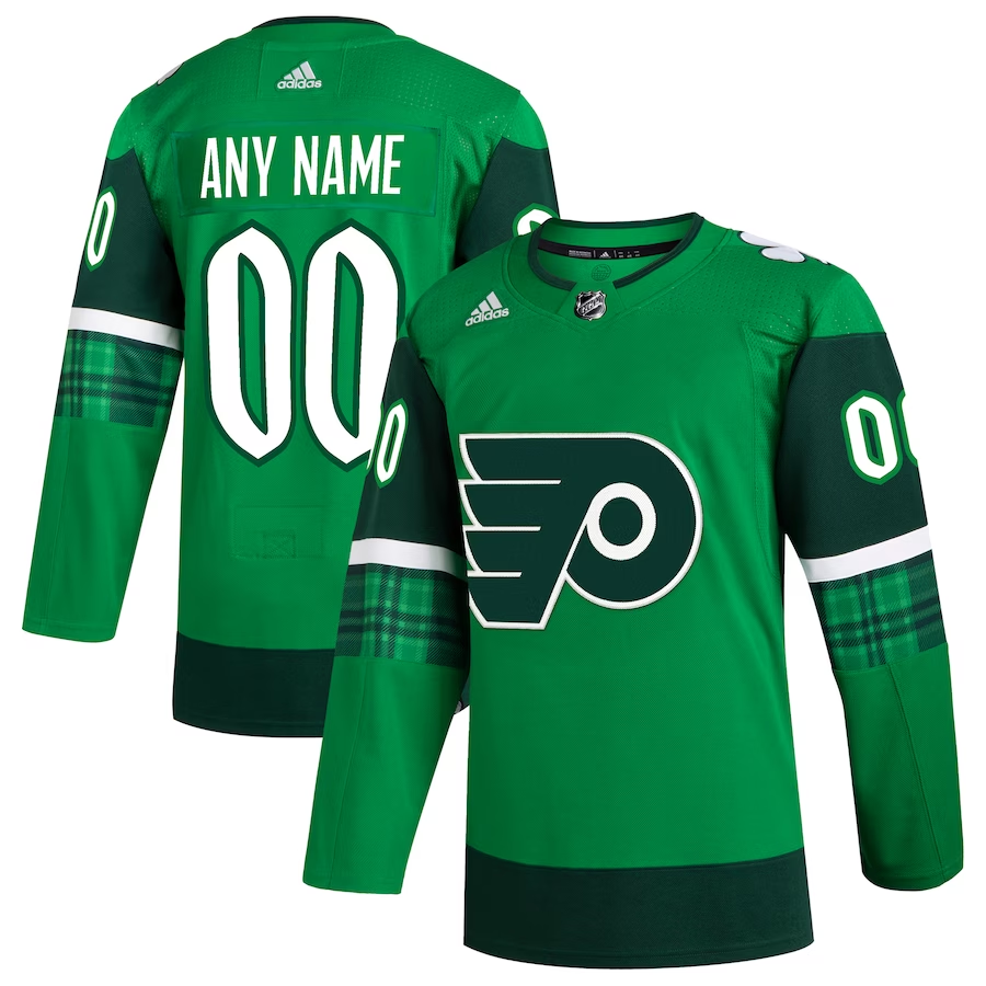 Men's Philadelphia Flyers Green Custom Player Game Jerseys