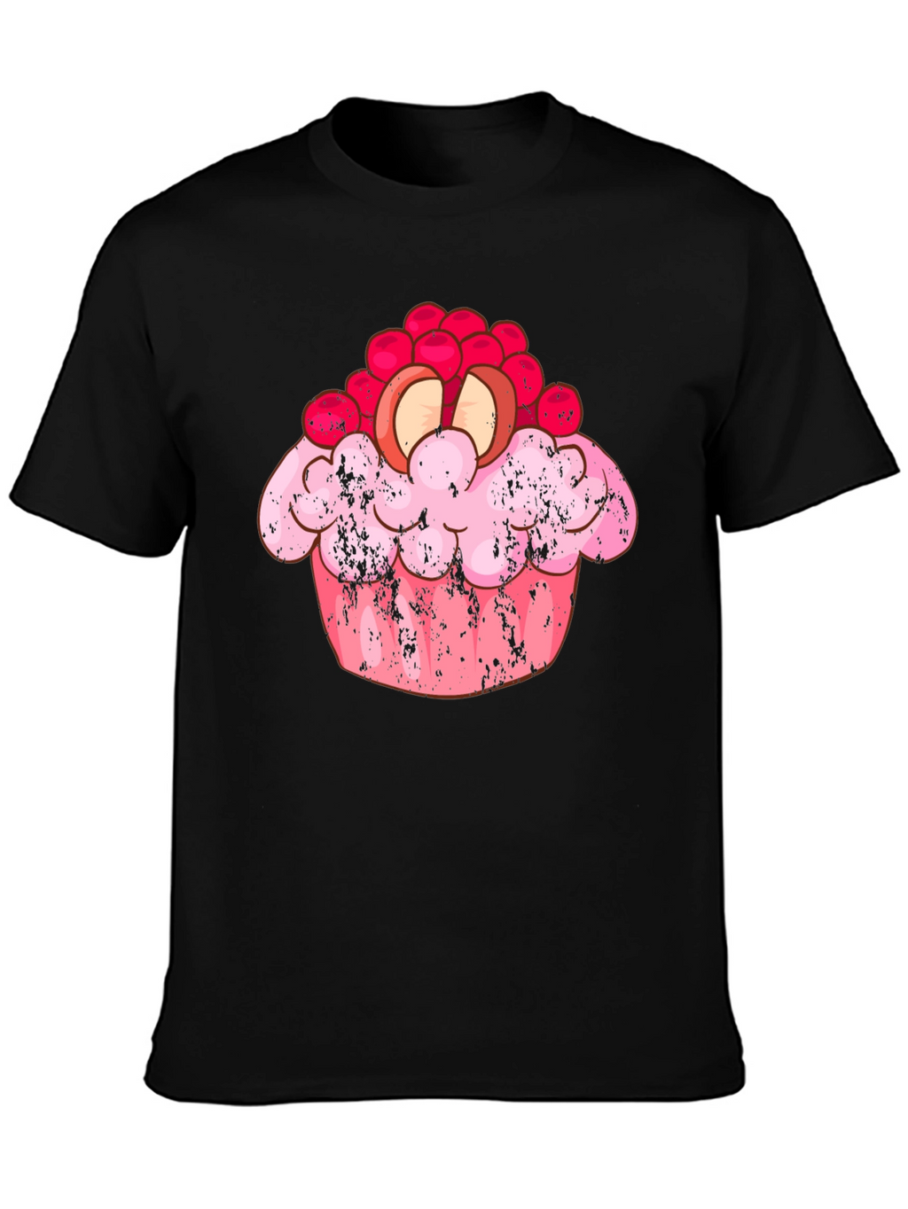Cupcake Graphic Black T-Shirt
