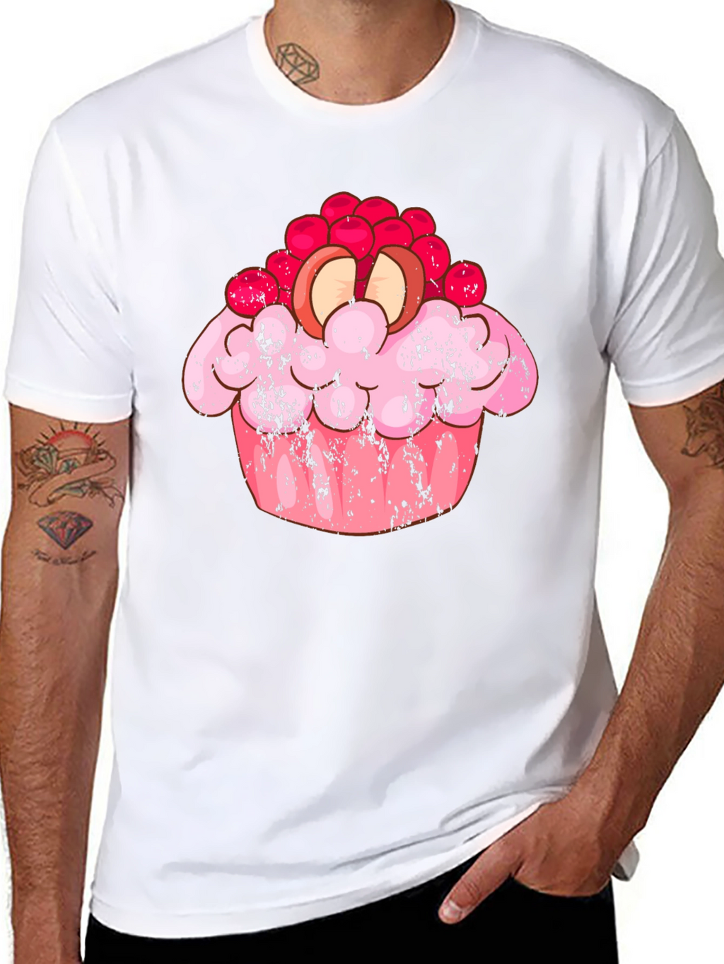 Cupcake Graphic Black T-Shirt