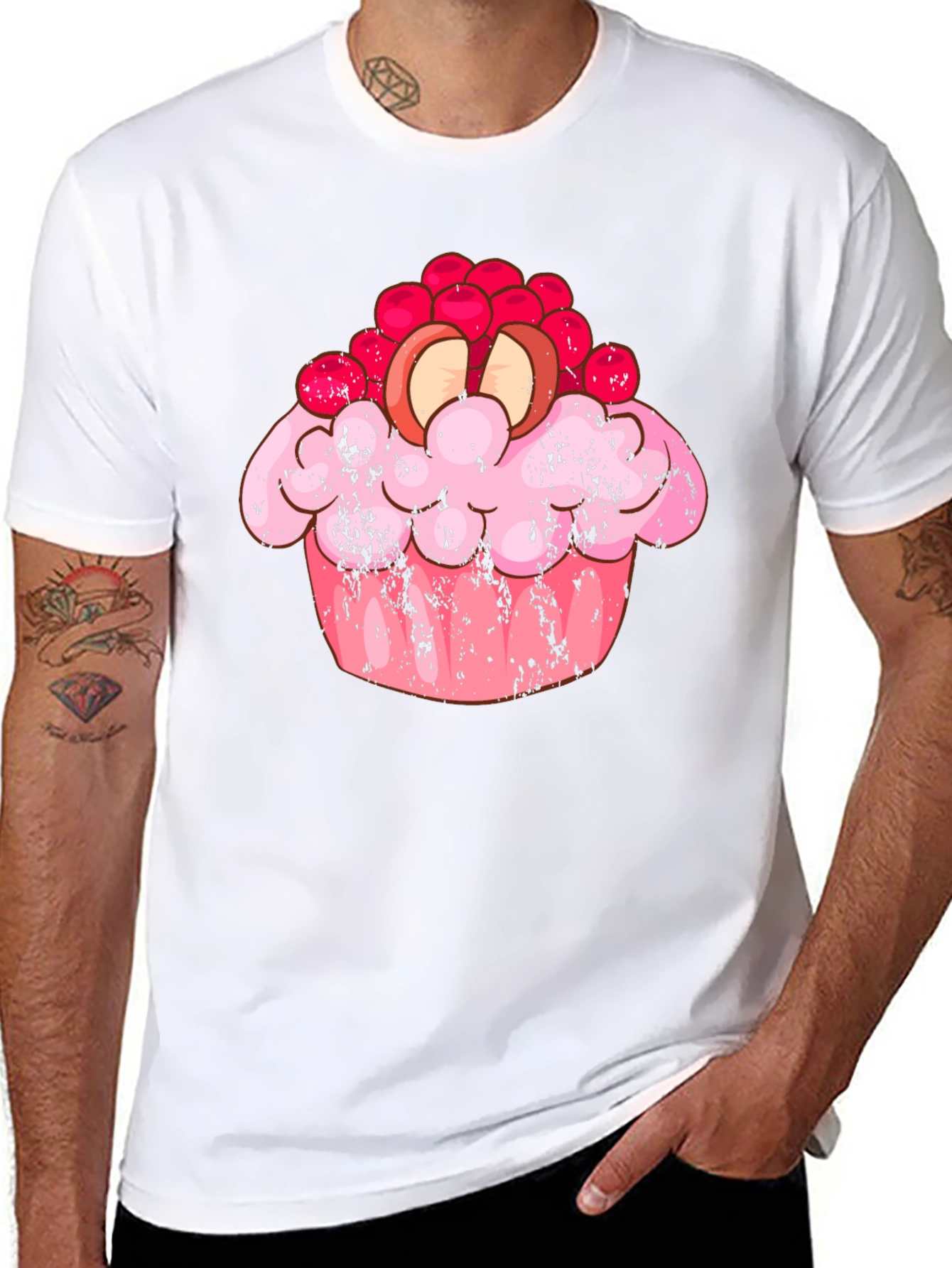 Cupcake Graphic Black T-Shirt