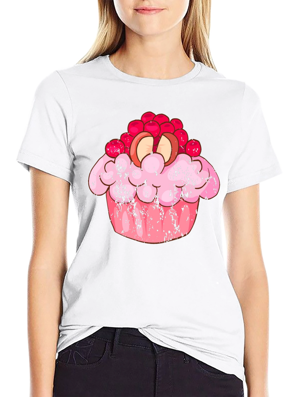 Cupcake Graphic Black T-Shirt