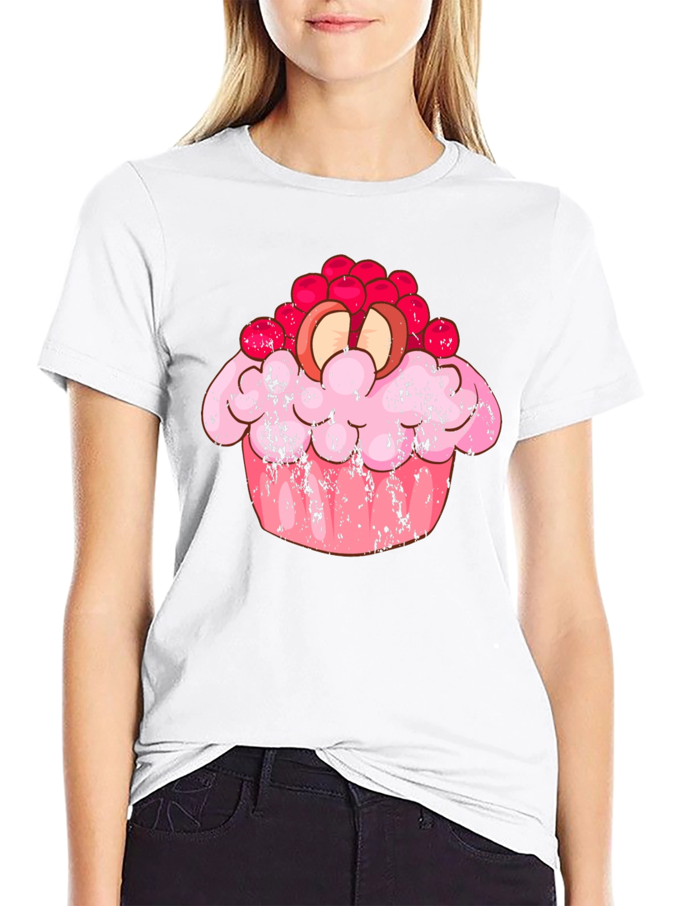 Cupcake Graphic Black T-Shirt