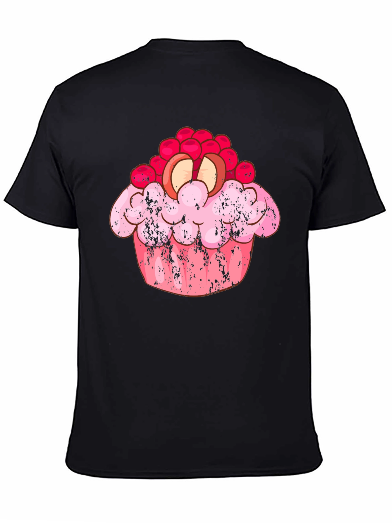 Cupcake Graphic Black T-Shirt
