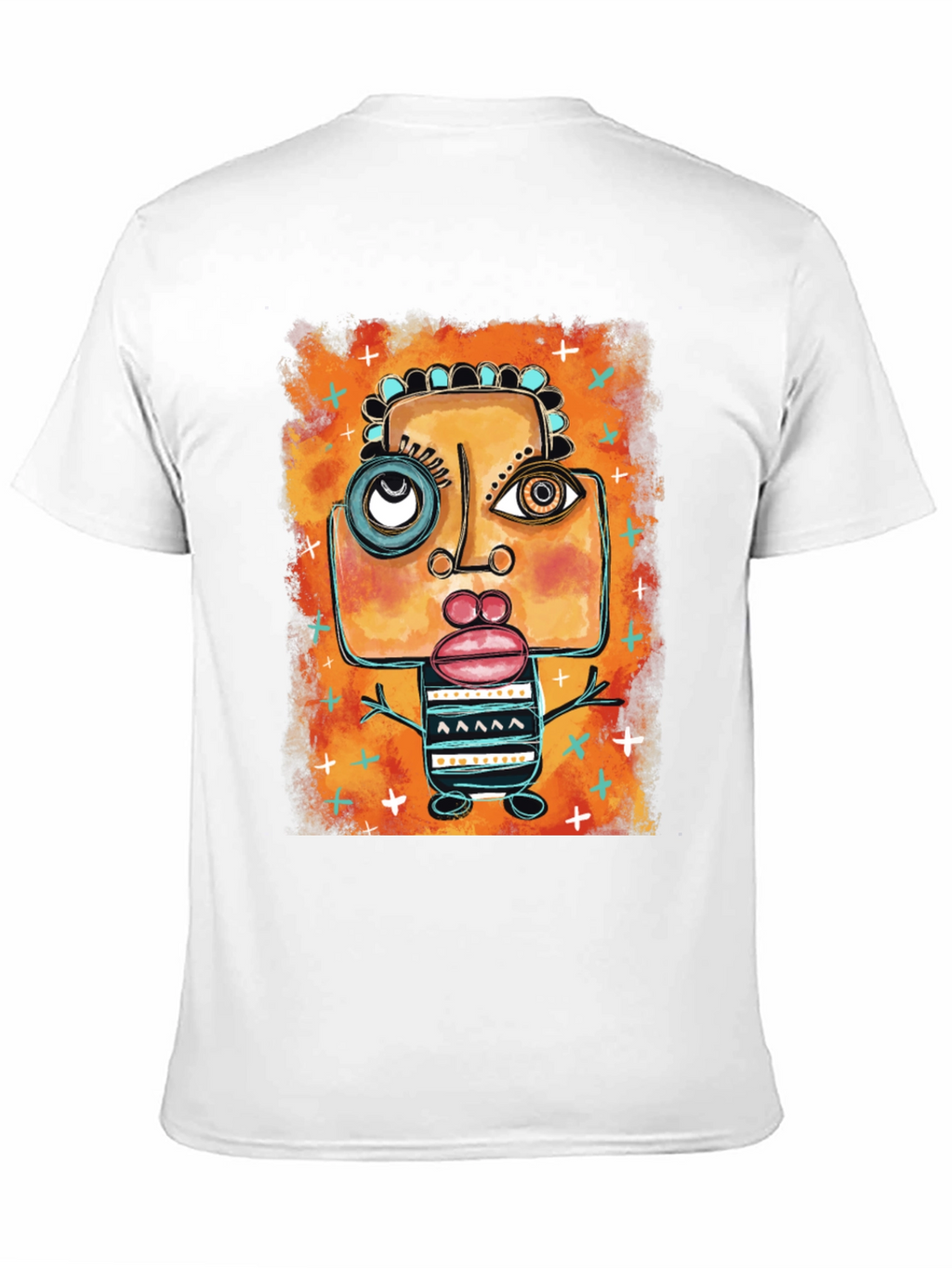 Abstract Art Graphic Print Black T-Shirt