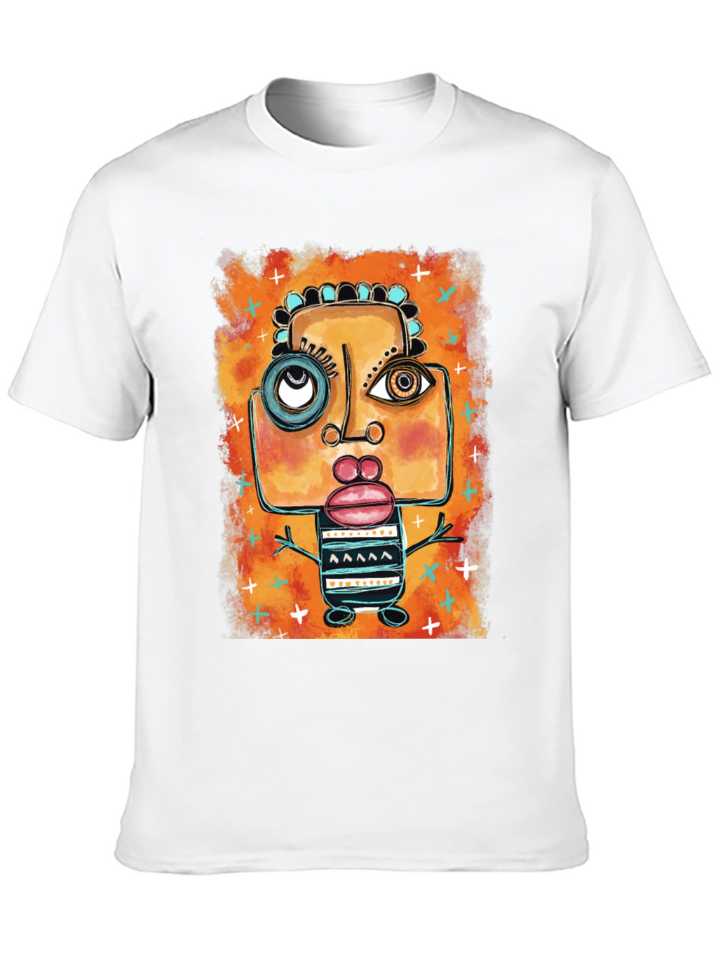 Abstract Art Graphic Print Black T-Shirt