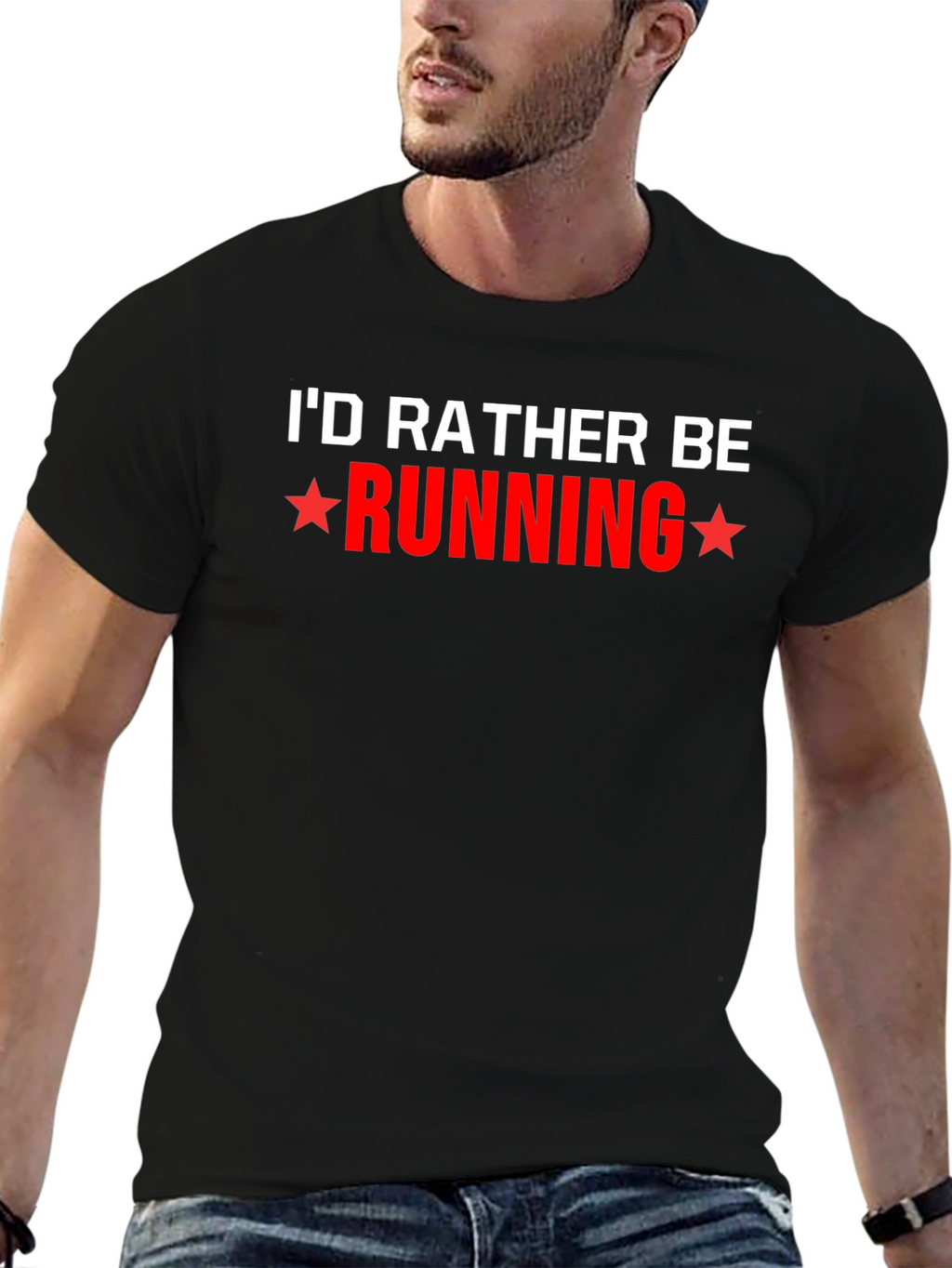 Id Rather Be Running Black T-Shirt