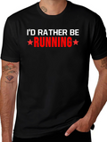 Id Rather Be Running Black T-Shirt