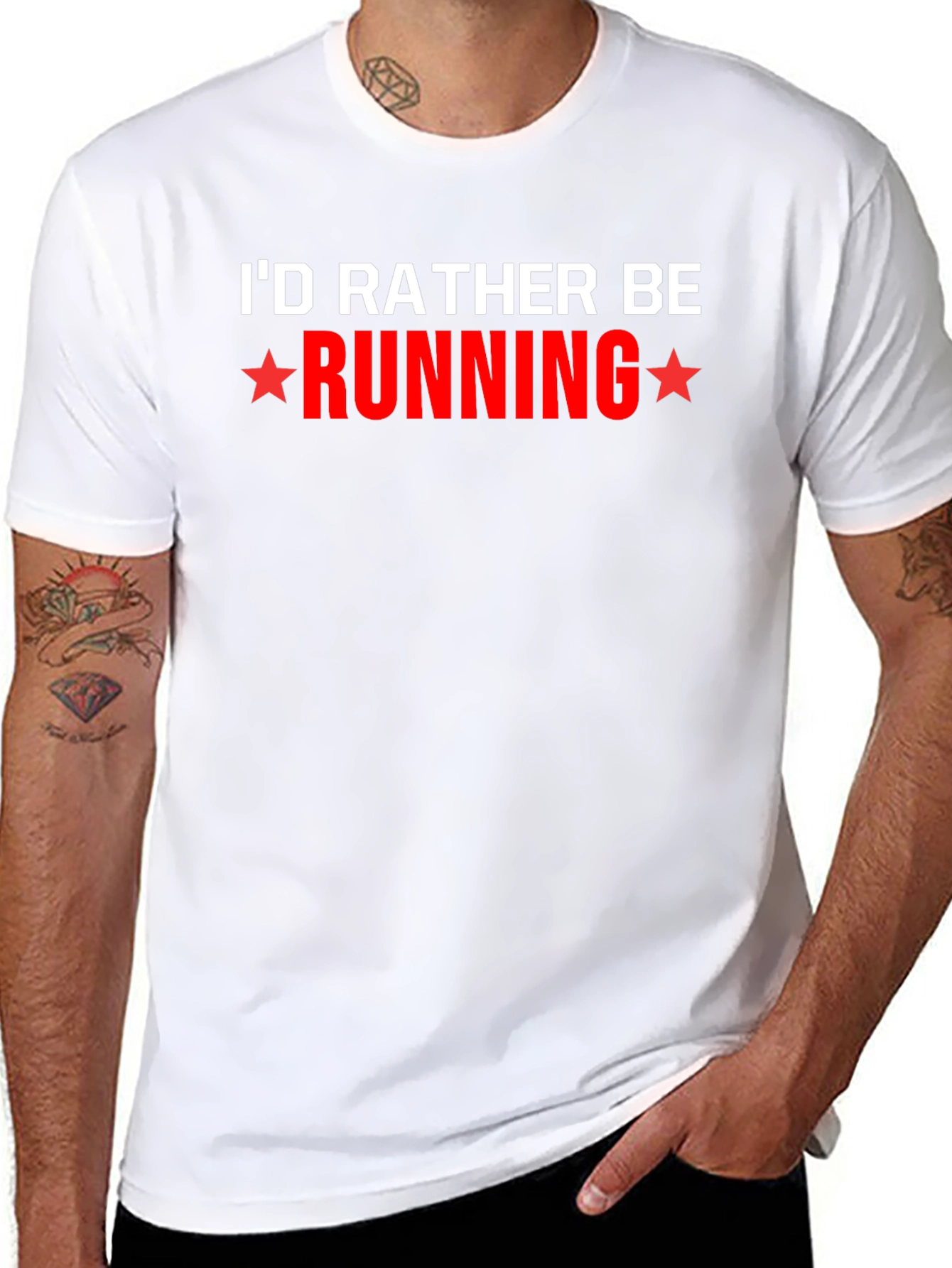 Id Rather Be Running Black T-Shirt