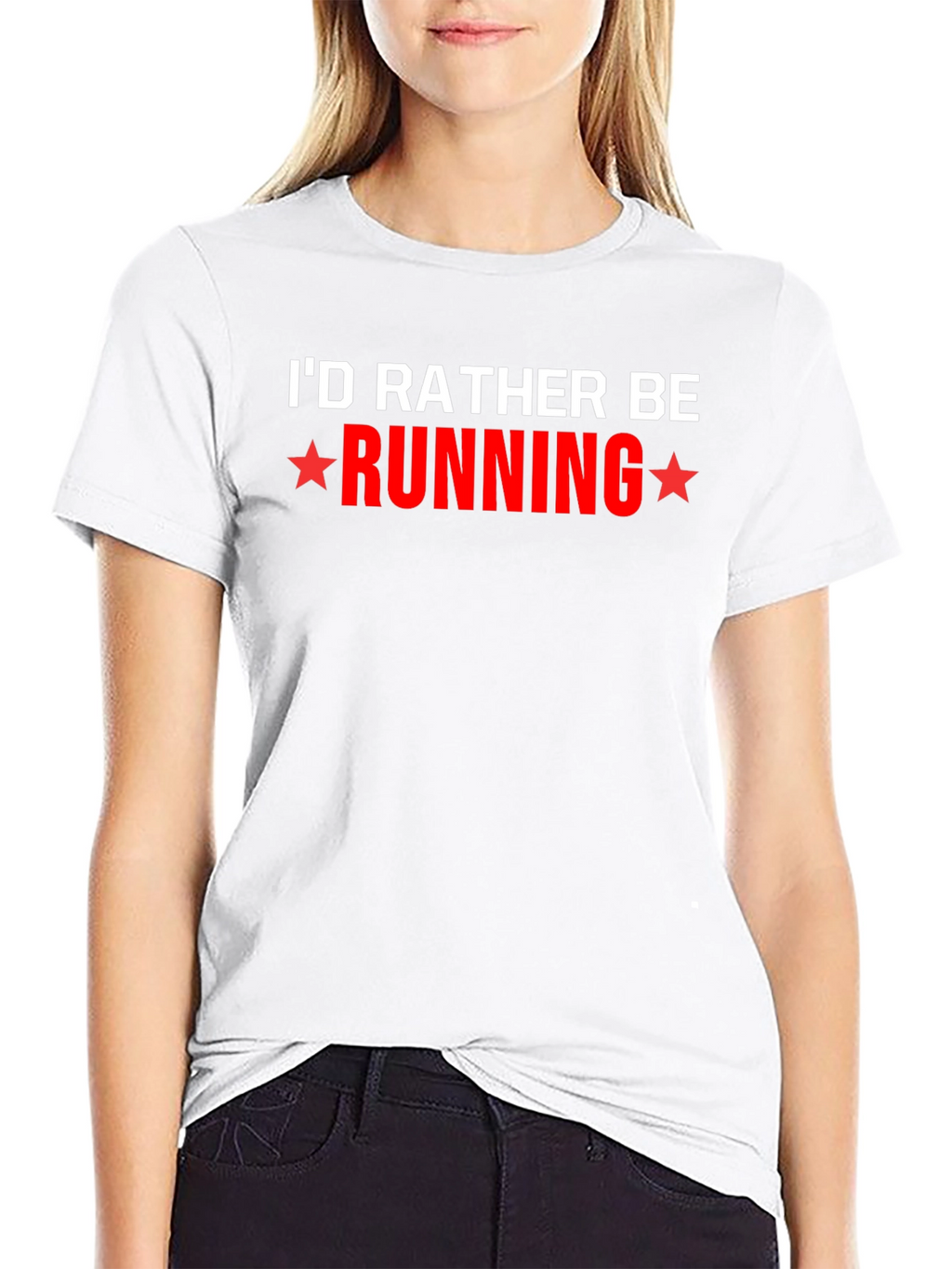 Id Rather Be Running Black T-Shirt
