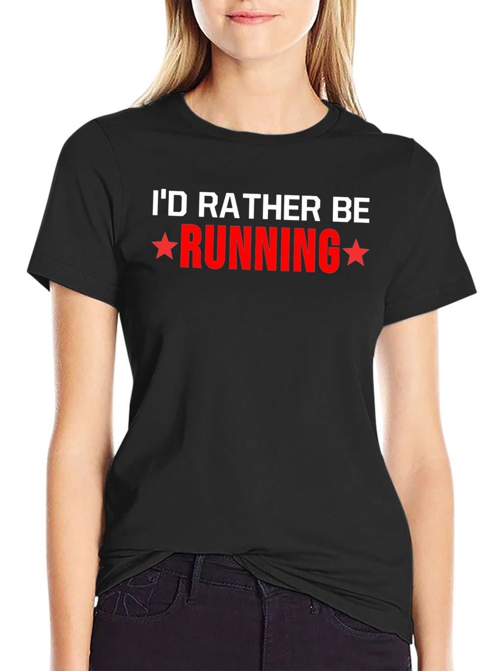 Id Rather Be Running Black T-Shirt