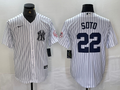Men's New York Yankees Juan Soto #22 White Limited Player Jerseys