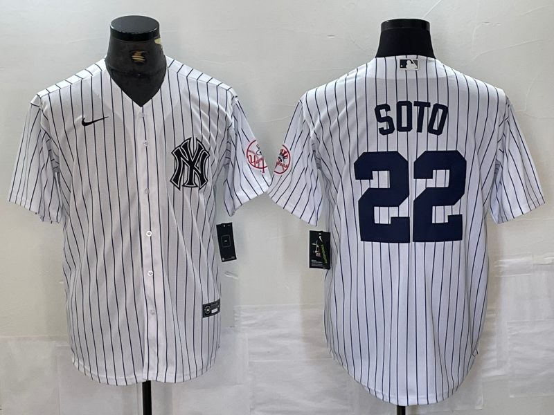 Men's New York Yankees Juan Soto #22 White Limited Player Jerseys
