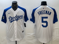 Men's Los Angeles Dodgers Freddie Freeman #5 White Limited Jerseys