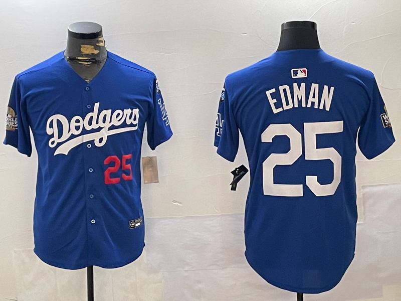 Men's Los Angeles Dodgers Tommy Edman #25 Royal Replica Player Jerseys